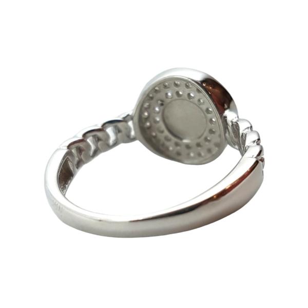 925 Sterling Silver ring in Pink Evil-Eye Design